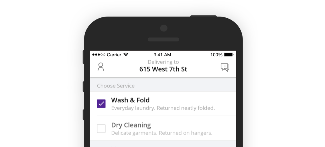 download the Press dry cleaning and laundry app on iOS
